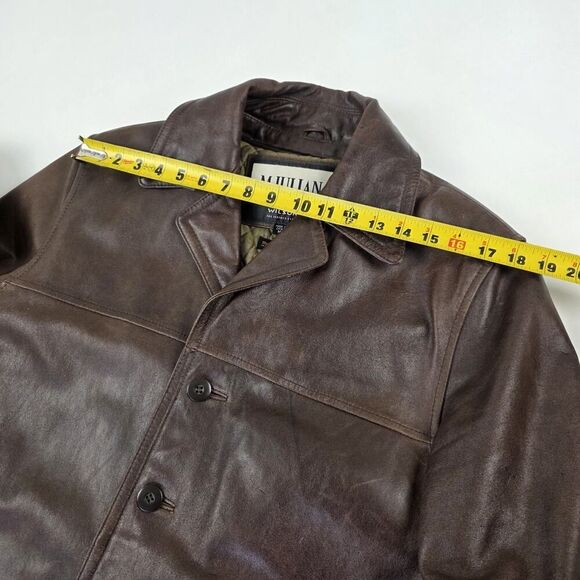 Vtg Wilsons Leather Jacket Dean Winchester Supernatural Brown Distressed Medium - Picture 7 of 14